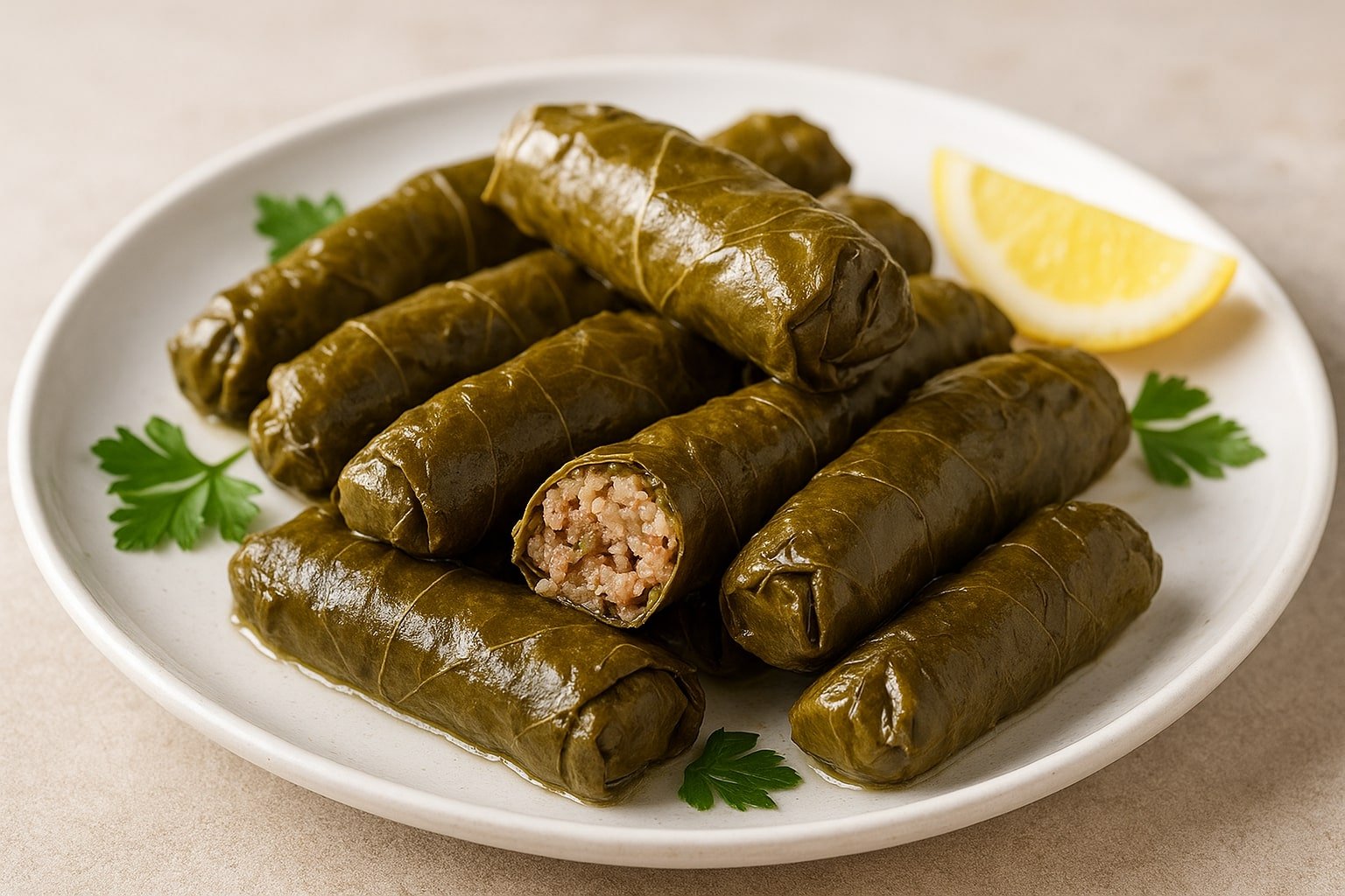 Stuffed Grape Leaves with Meat